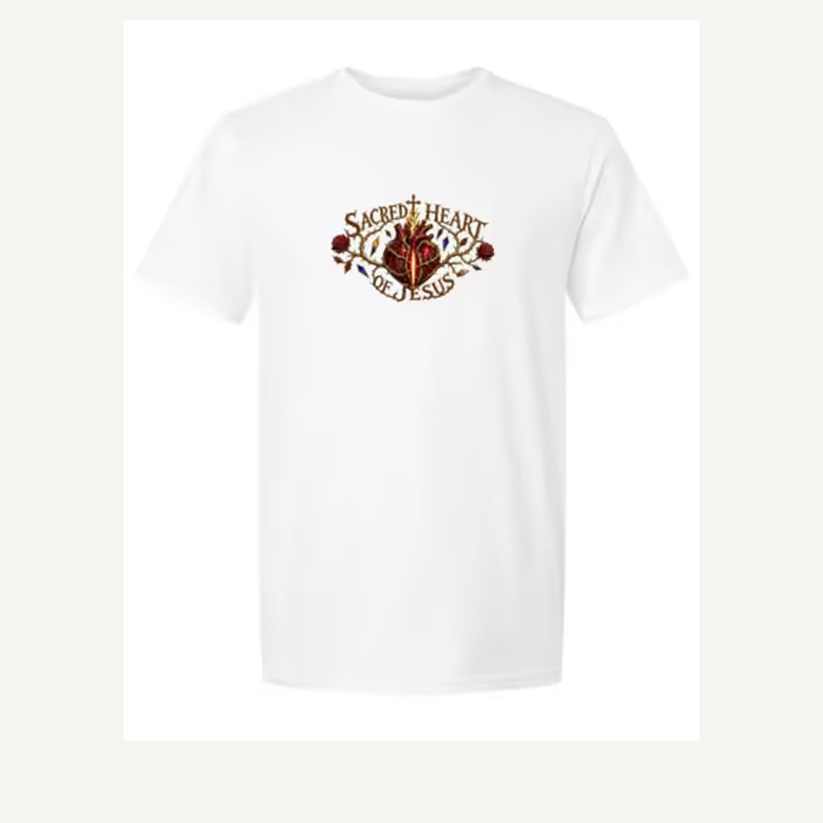 Digital garment preview of Sacred Heart of Jesus — Thorn Crown representing Sacred