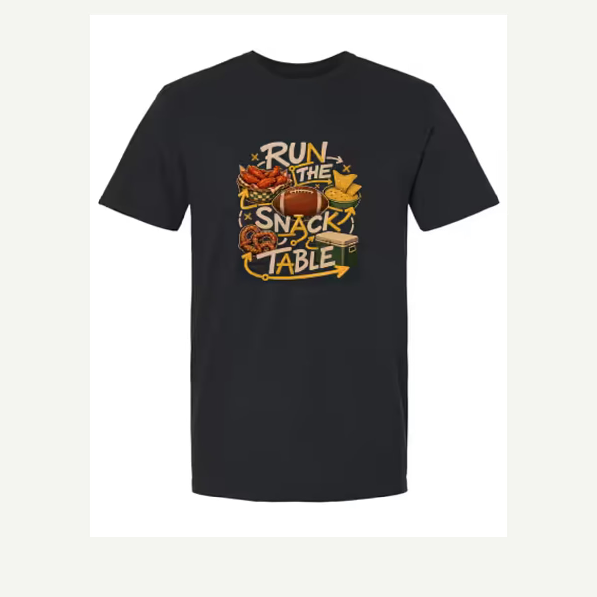 Digital garment preview of Run the Snack Table representing Football Season / Game Day